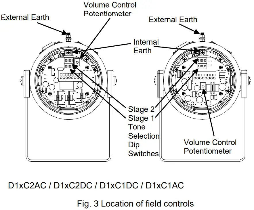 e2s warning signals D1xC1 Explosion Proof Alarm Sounder - Volume Control