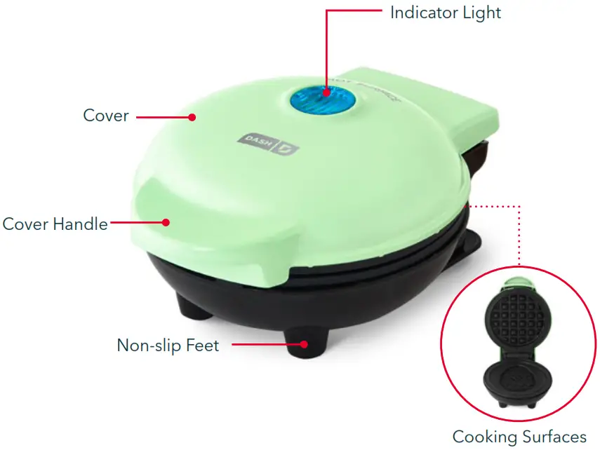 DASH DMWEG001 Easter Egg Mini Waffle Maker - Figure 3