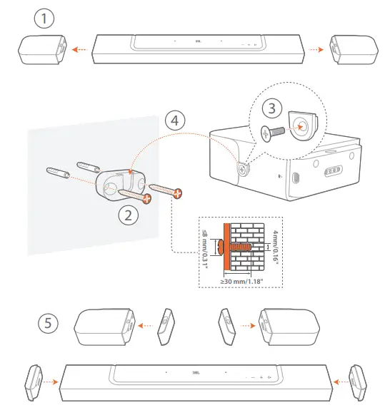 JBL Bar 1000 Powered 7.1.4 Channel Sound Bar System - Fig 10