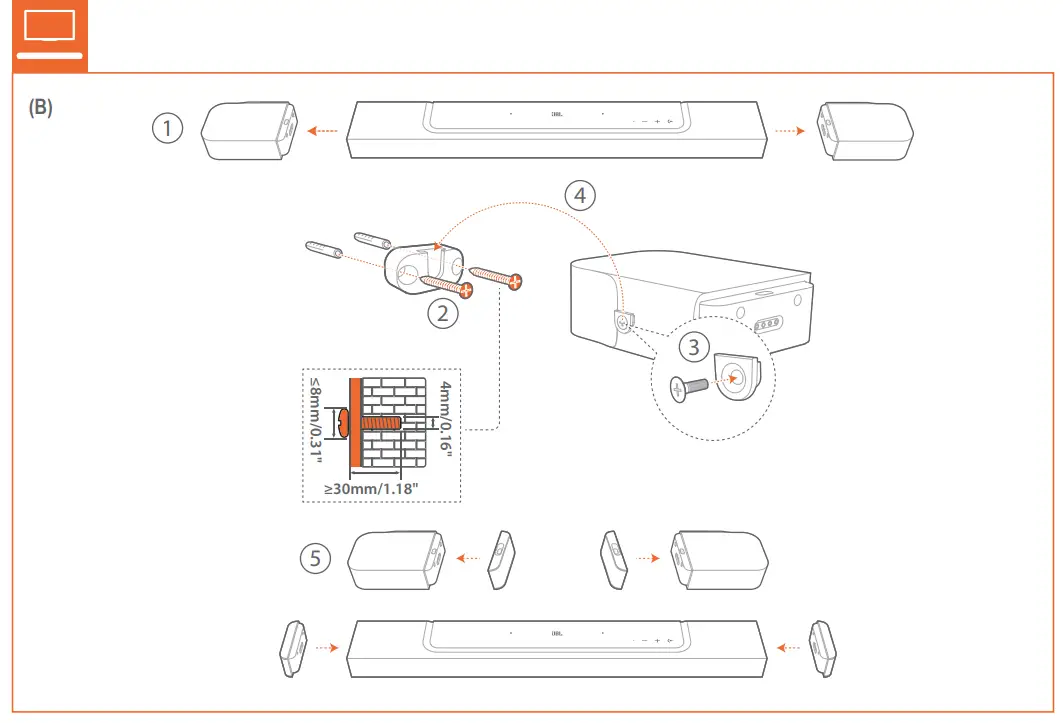 JBL Bar 1000 Powered 7.1.4 Channel Sound Bar System - Fig 61