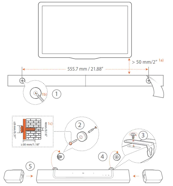 JBL Bar 1000 Powered 7.1.4 Channel Sound Bar System - Fig 9