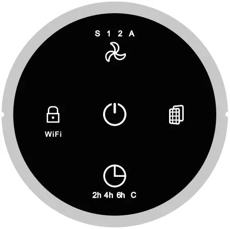 Proscenic A8 Air Purifier - Control Panel