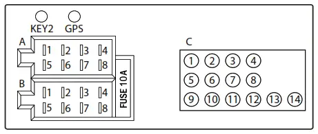 BLAUPUNKT Alice Springs 500 Car Multimedia 6.2 2-Din DVDCD Bluetooth Phone Mirroring VIA USB - WIRING DIAGRAM