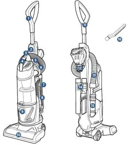Accessories Bissell 2043U Series CleanView Lift-Off Pet Vacuum