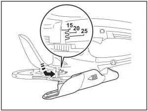 FIG 11 Adjusting the shearing height