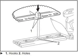FIG 45 Installing or removing the chip receiver