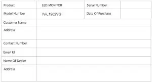 FIG 39 Warranty Card