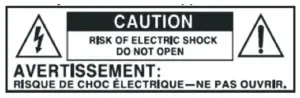caution - risk of electric shock 2