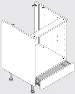 Wickes 239303 600 Built Under Oven Unit - 2