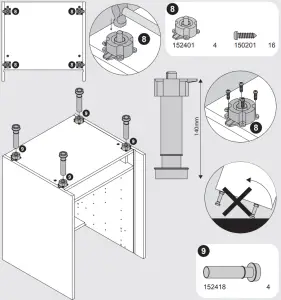 Wickes 239303 600 Built Under Oven Unit - Assembly Instructions 10