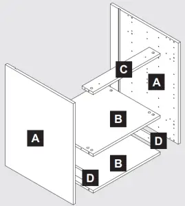 Wickes 239303 600 Built Under Oven Unit - Components