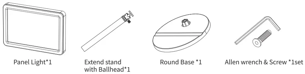 anko 43126224 Streaming Light LRG Stand - Packing List