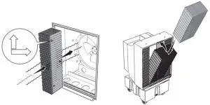 BIG ASS FANS COOL SPACE Cooling Media Replacement - install new center pad
