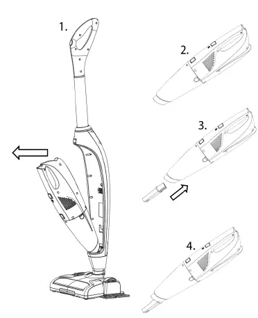 HYUNDAI HHE213308 3-in-1 Stick Vacuum Cleaner and Aqua Mop FIG 4