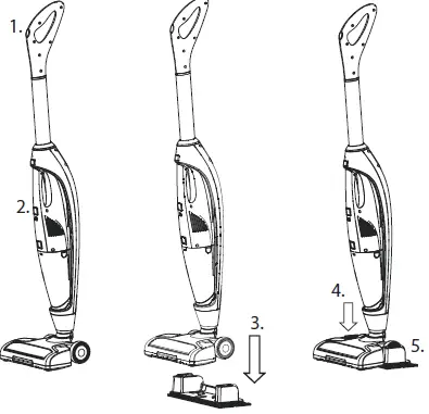 HYUNDAI HHE213308 3-in-1 Stick Vacuum Cleaner and Aqua Mop FIG 5