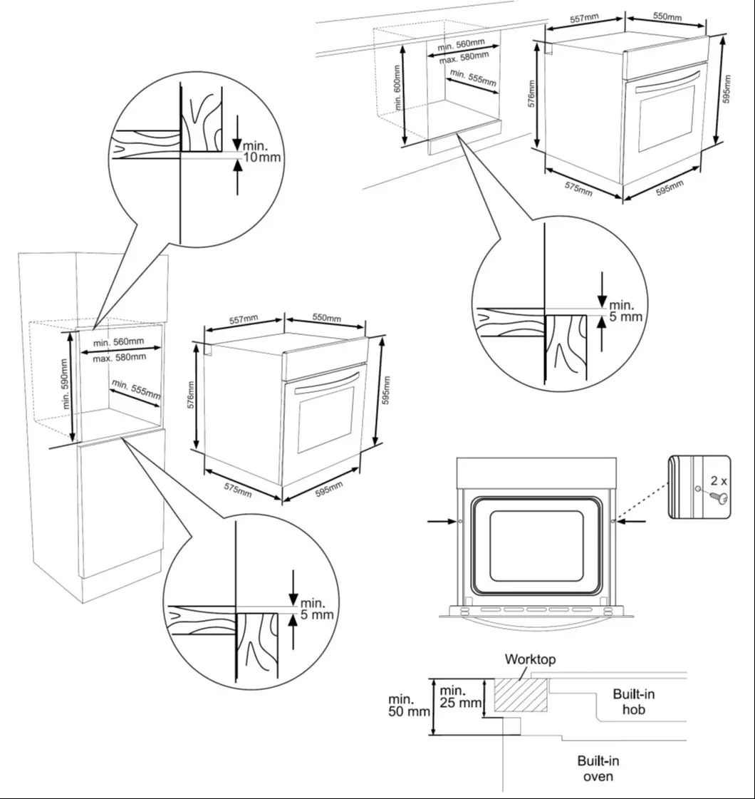 Omega Oven - INSTALLATION OF BUILT IN OVEN