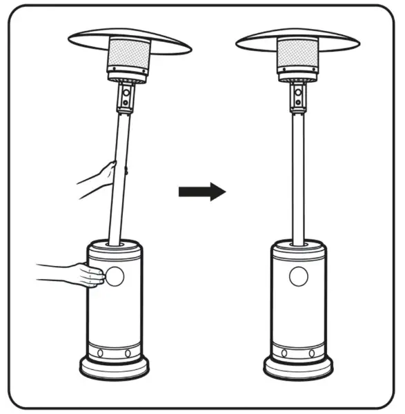 FENCY SUUS-SSL H81226 S S717 46000 BTU Stainless Steel Flame Propane Patio Heater - Additional 4