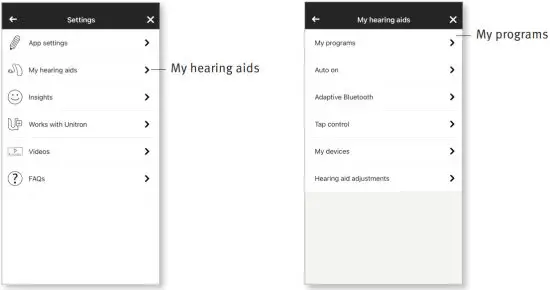 unitron Remote Plus Apps - app10