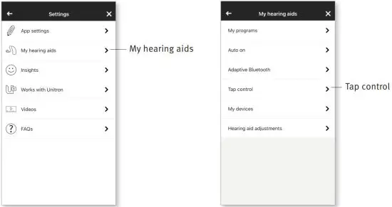 unitron Remote Plus Apps - app5