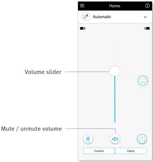 unitron Remote Plus Apps - volume