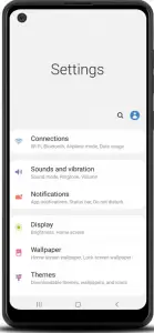 SAMSUNG Smartphone Galaxy A11 - Settings