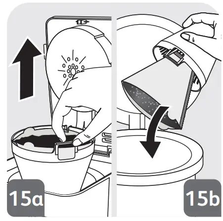 Discard the coffee grounds
