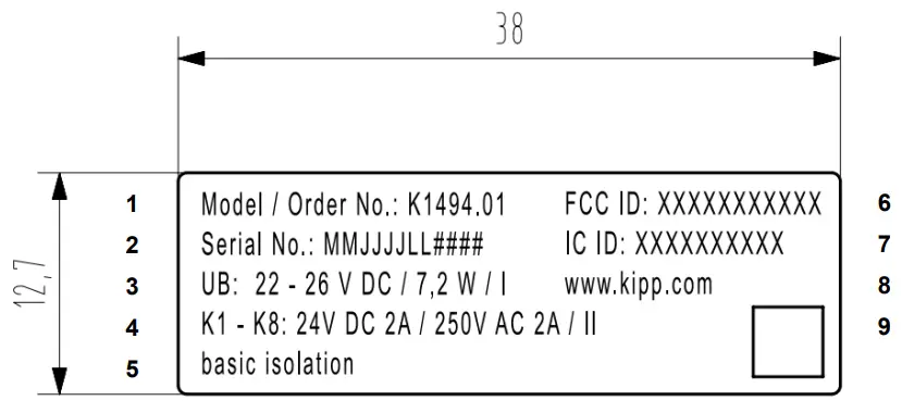 Kipp K1494.01 Gateway for Indexing Plunger with Status Sensor - safety markings