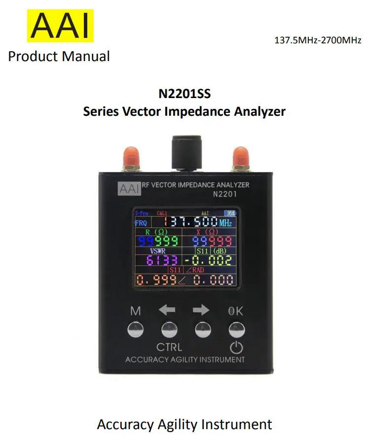 AAI Vector Impedance Analyzer User Manual