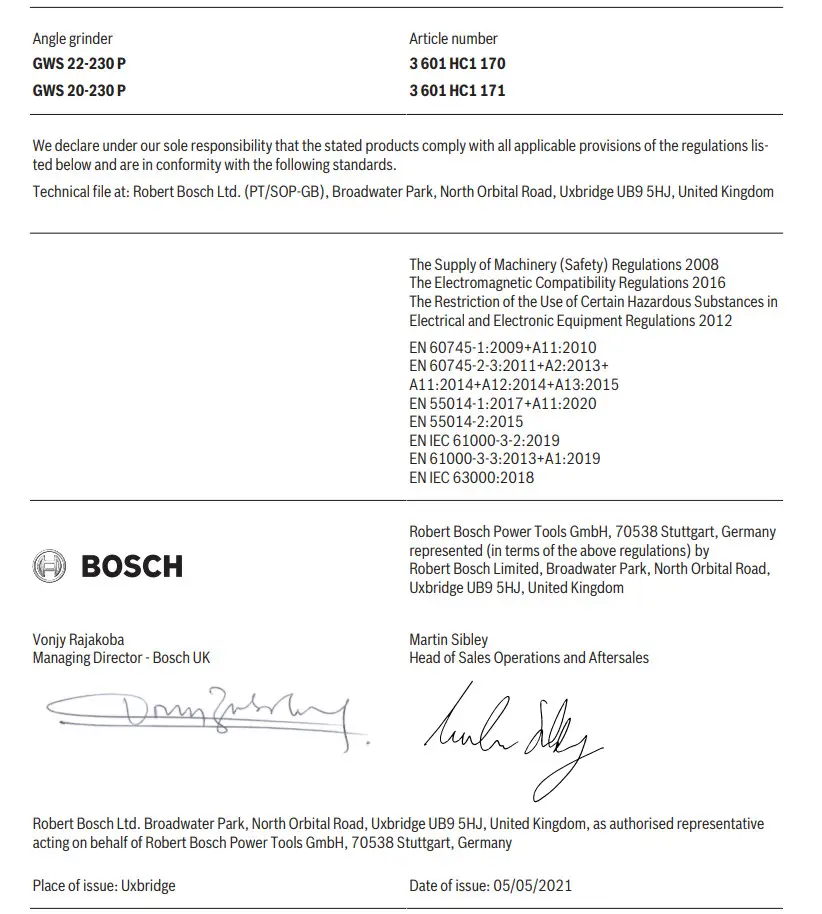 BOSCH 20-230 J Angle Grinder - eu 2
