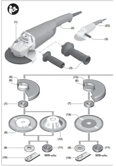 BOSCH 20-230 J Angle Grinder - figure 1