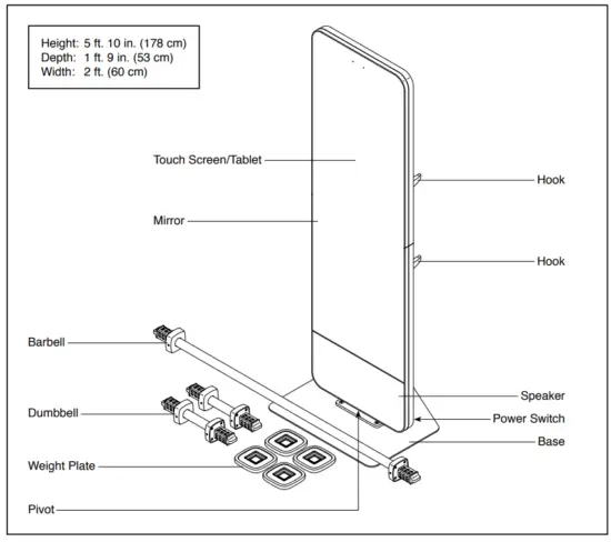 PRO FORM PFB14820 INT.0 VUE Digital Fitness Mirror - missing or illegible 1
