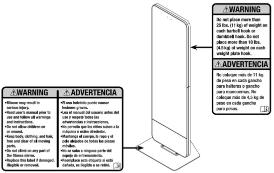 PRO FORM PFB14820 INT.0 VUE Digital Fitness Mirror - missing or illegible