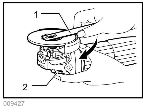 makita GA4030R 100mm Angle Grinder - Shaft lock