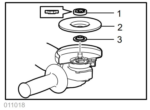 makita GA4030R 100mm Angle Grinder - depressed
