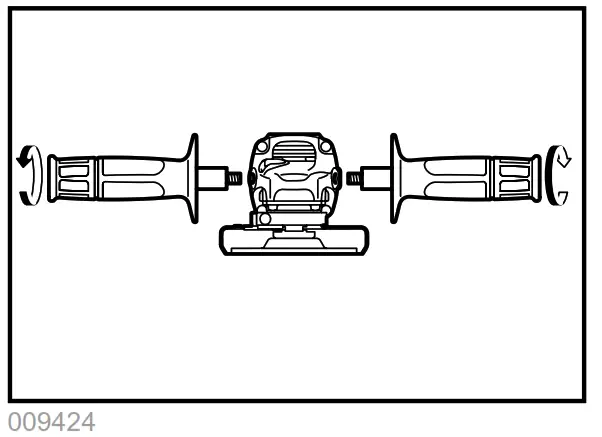 makita GA4030R 100mm Angle Grinder - grip