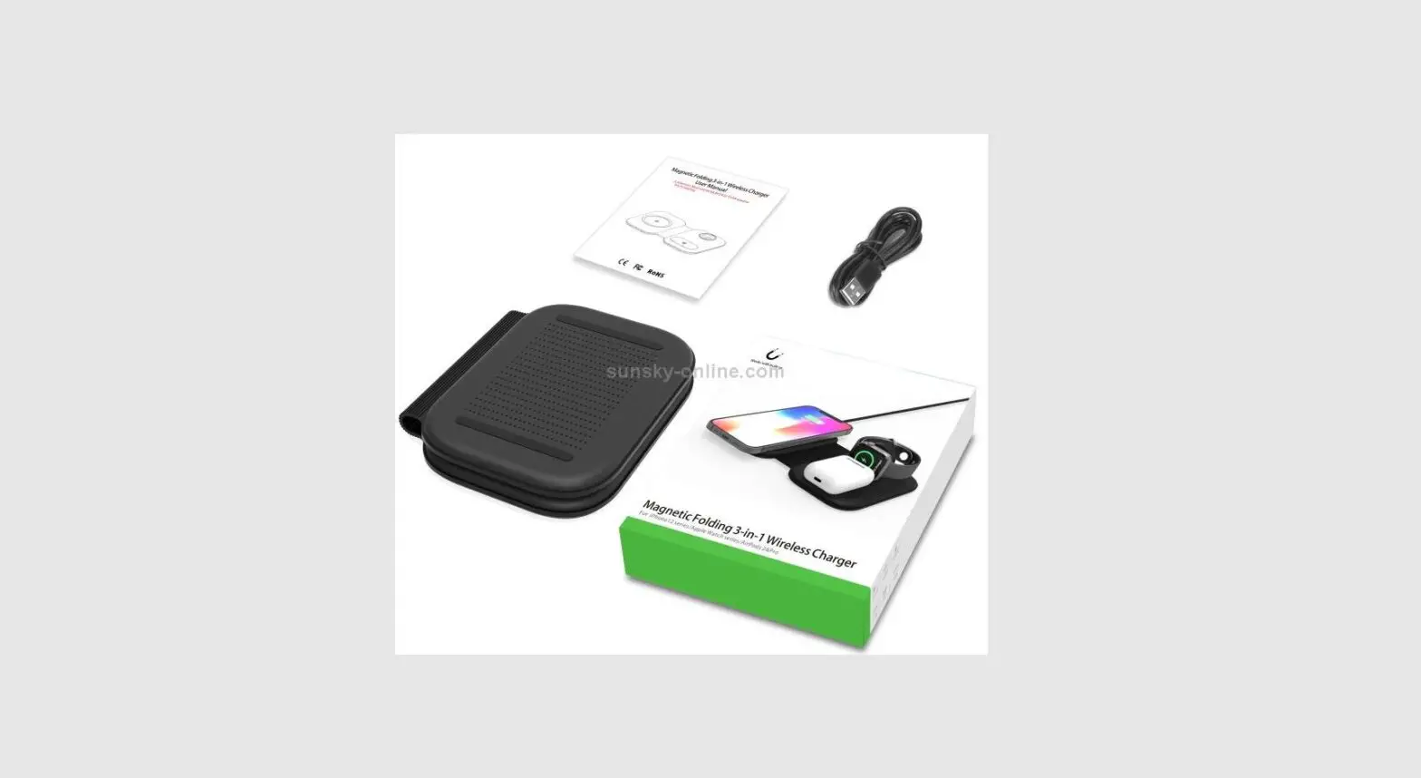 Sunsky F20 Magnetic Folding 3 In 1 Wireless Charger User Manual Sunsky F20 Magnetic Folding 3 In 1 Wireless Charger User Manual