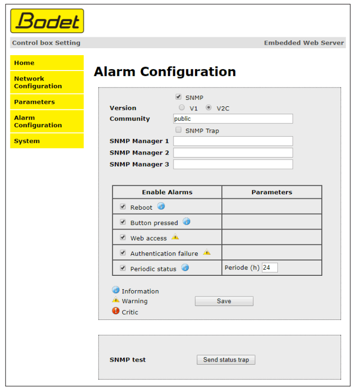 Bodet Button Box Trigger Massages - Home page 3