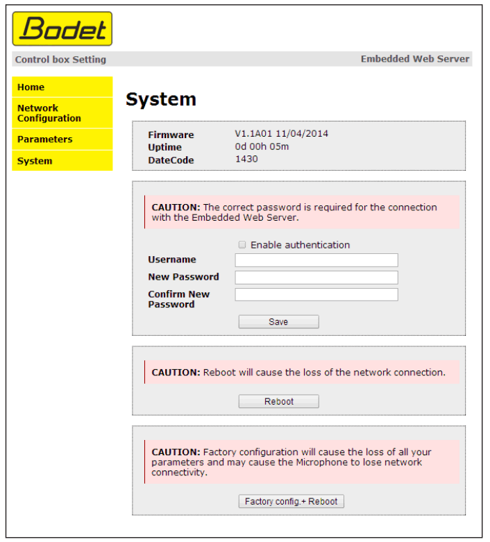 Bodet Button Box Trigger Massages - Home page 4