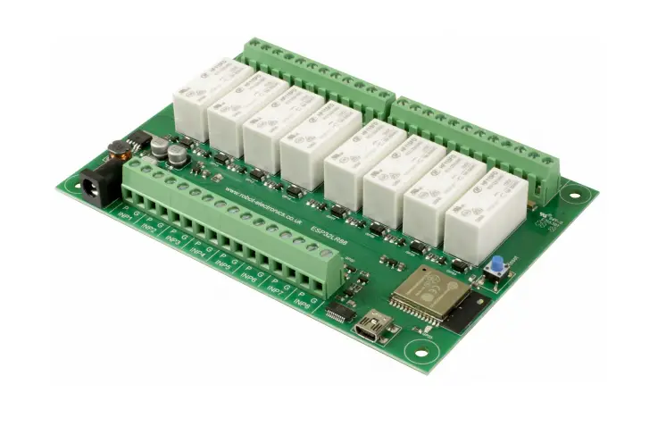 Robot Electronics Esp32lr88 Wifi 8 X 16a Relays User Manual