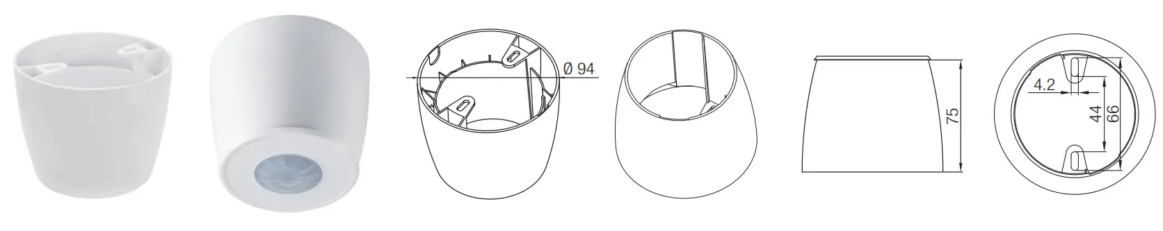 HYTRONIK HBIR32 PIR Standalone Motion Sensor - Tangential 1