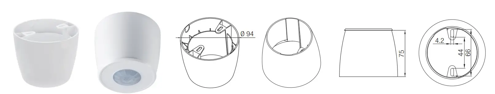 HYTRONIK HBIR32 PIR Standalone Motion Sensor - Tangential 2