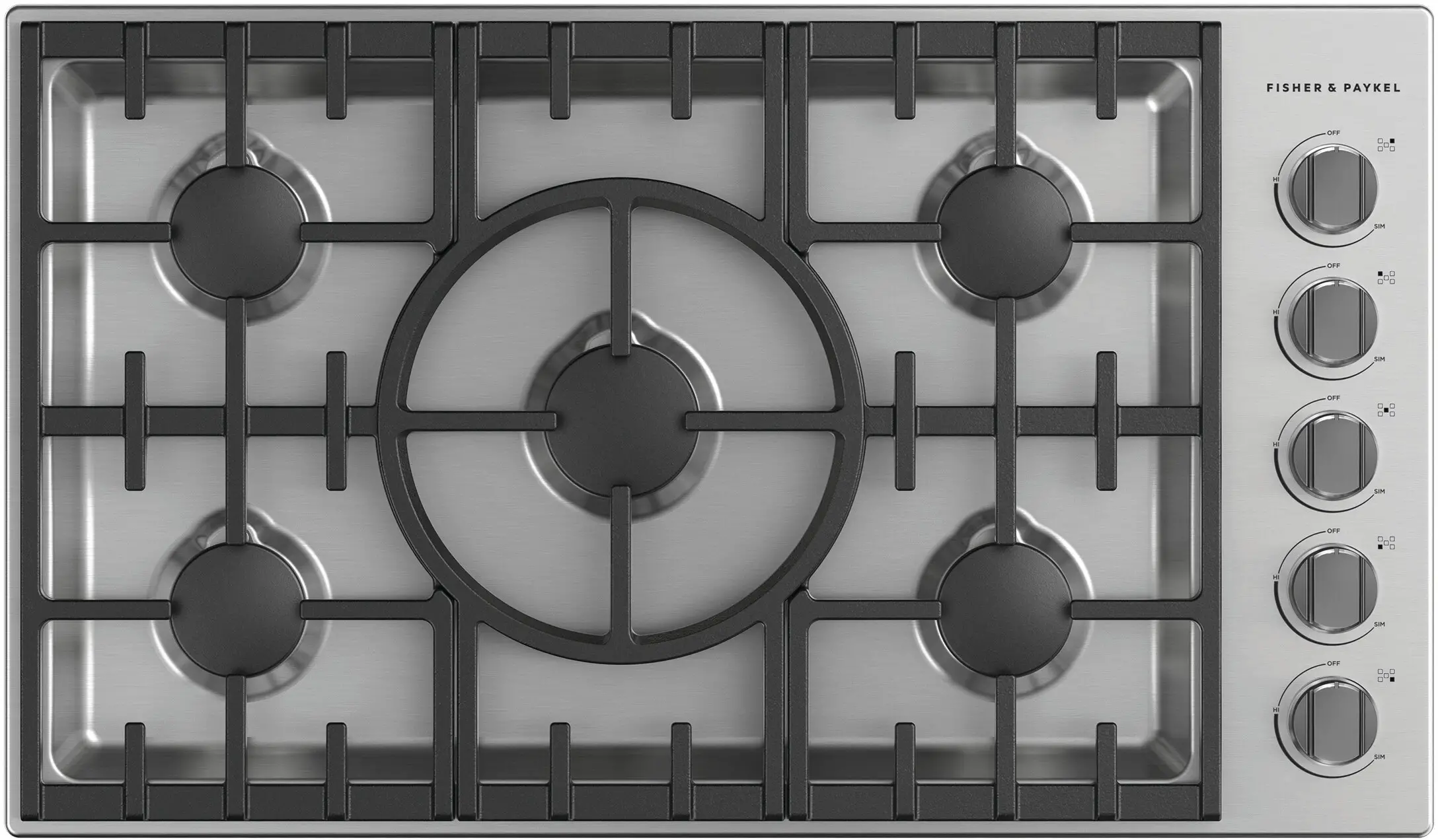 FISHER   PAYKEL CDV3-365-N 36 Inch Gas Cooktop
