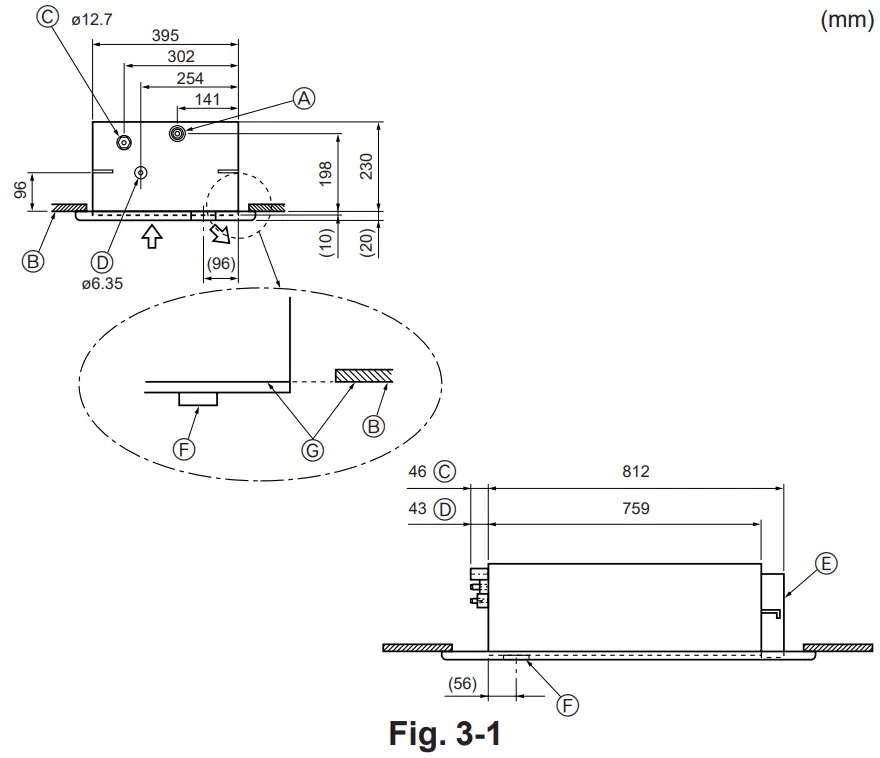 MITSUBISHI ELECTRIC PMFY P VBM E Indoor Air Conditioners - fig 11