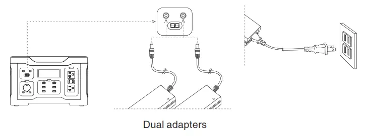VOLT VP1800 Portable Power Station - Dual adapters