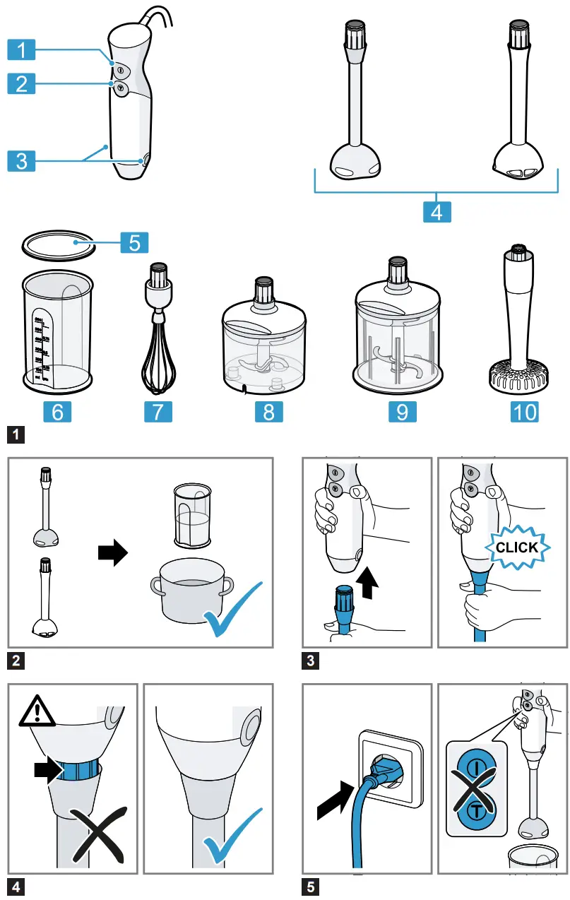 BOSCH MSM640 ErgoMixx Handheld Blender - Fig 1