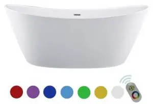 Empava Free-Standing LED Lights Bathtub