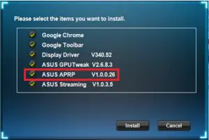 install ASUS APRP