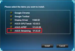 Installing ASUS Streaming
