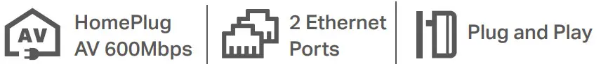 tp-link AV600 Powerline Wi-Fi Extender - Home
