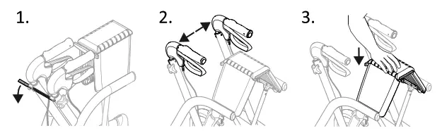 INVACARE Dolomite Gloss Lightweight Rollator - Main Parts1